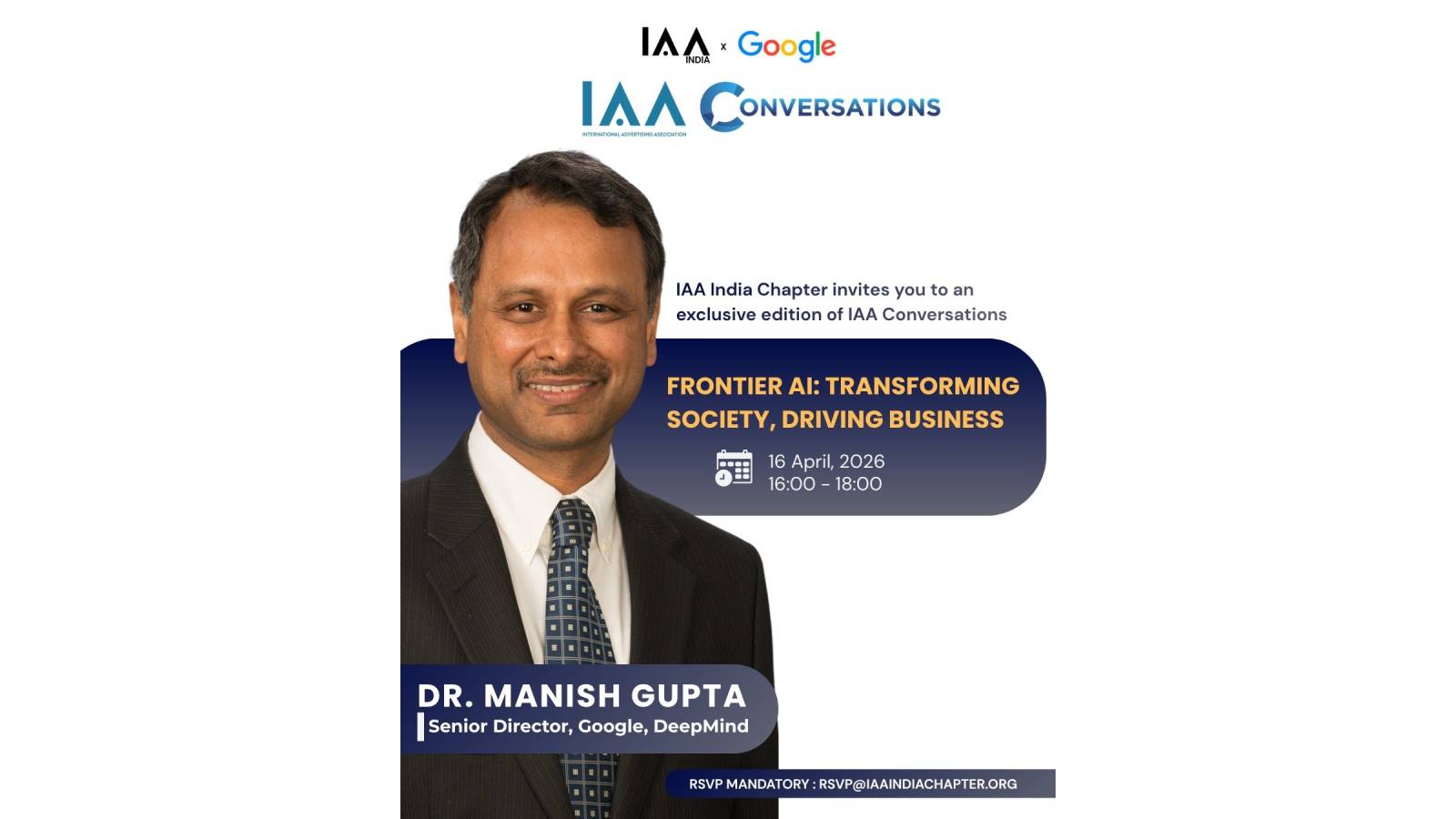 IAA Conversation with Dr Manish Gupta