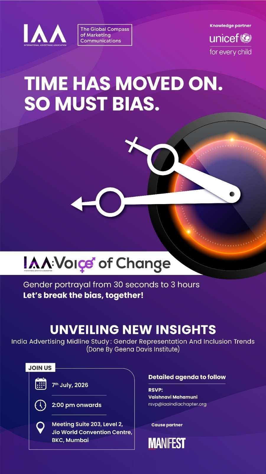 IAA Voice of Change Roundtable on 7 July at Jio World Convention Centre, Mumbai, to Unveil Midline Study on Gender Representation in Indian Advertising
